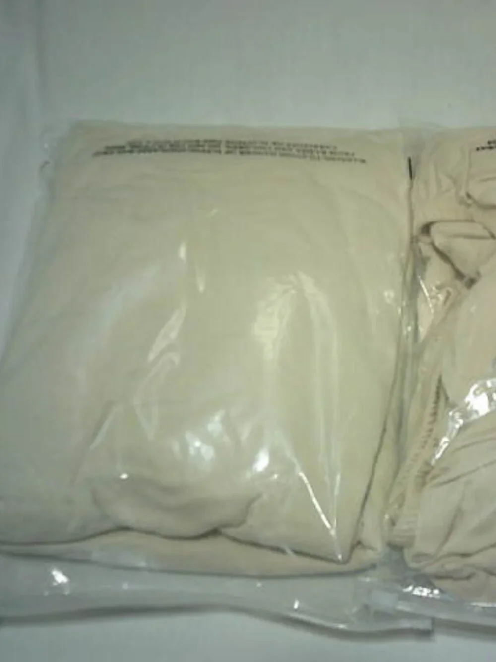 LOT 2 NEW HOME BEDDING BOX SPRING COVERS BEIGE CREAM COLOR 4 WAY STRETCH FULL SZ